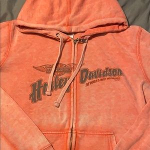 Coral Harley-Davidson Zip-Up Hoodie